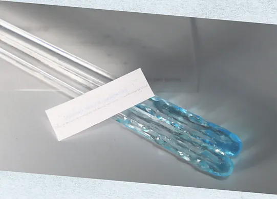 Chopsticks with UV resin water traces