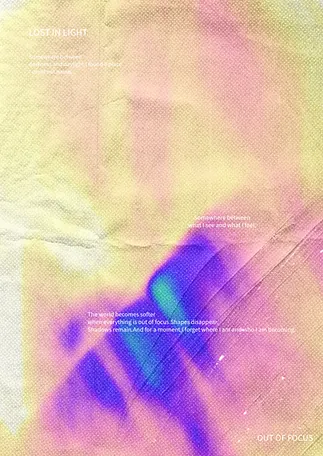 Lost in Light poster, colourway Lemon